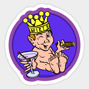 Mirthful Billiken w/Cigar & Martini Sticker